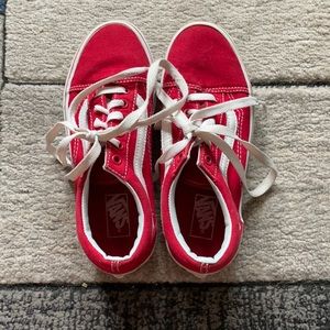 red and white vans have been worn a couple of times